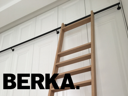 Ontwerpen en produceren voor de interieurbranche, zoals deze stalen reling voor een eikenhouten trap, in samenwerking met BERKA.